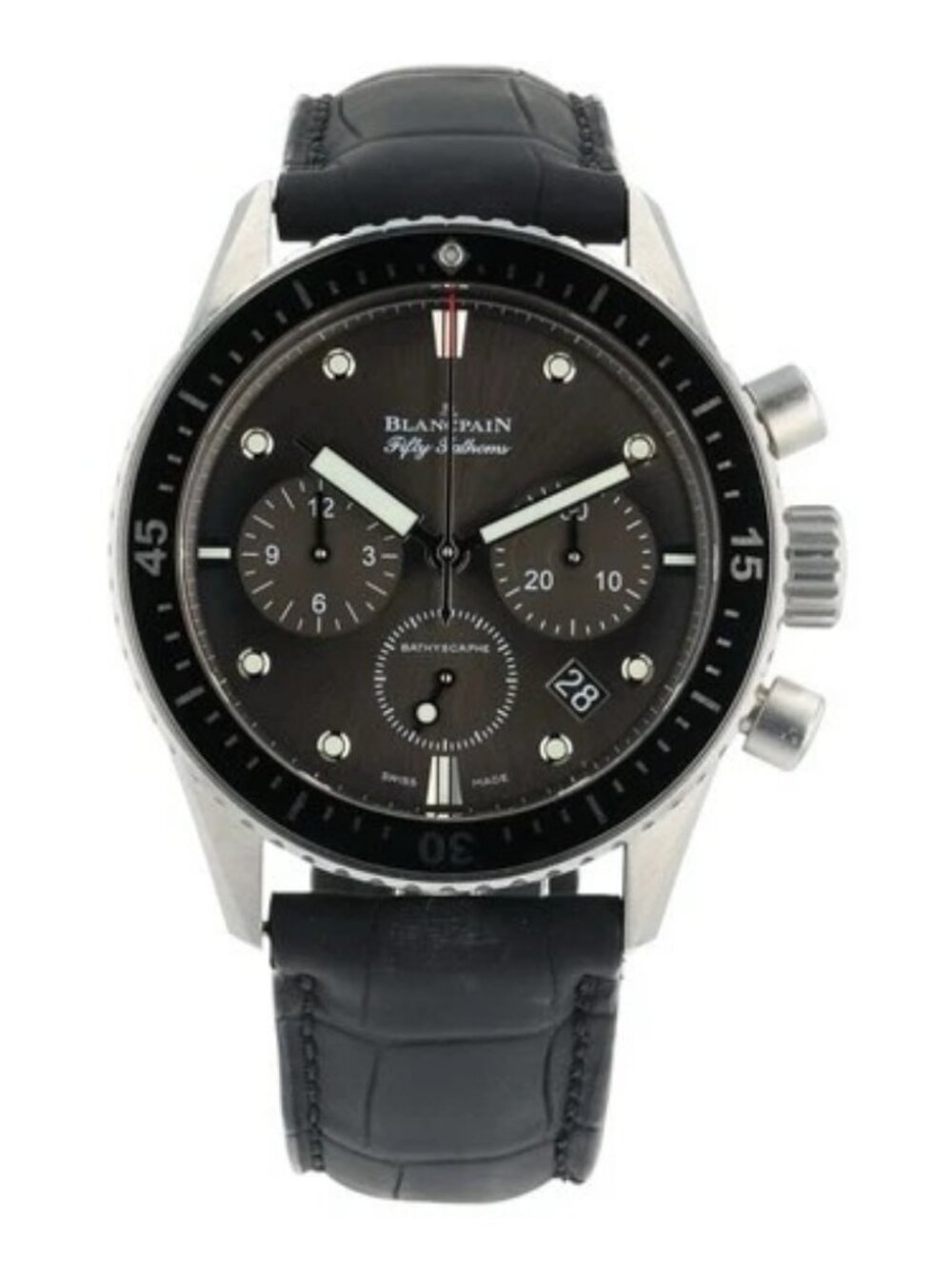 Blancpain Fifty Fathoms Stainless Steel Grey Dial 43mm Automatic Mens Watch 5200